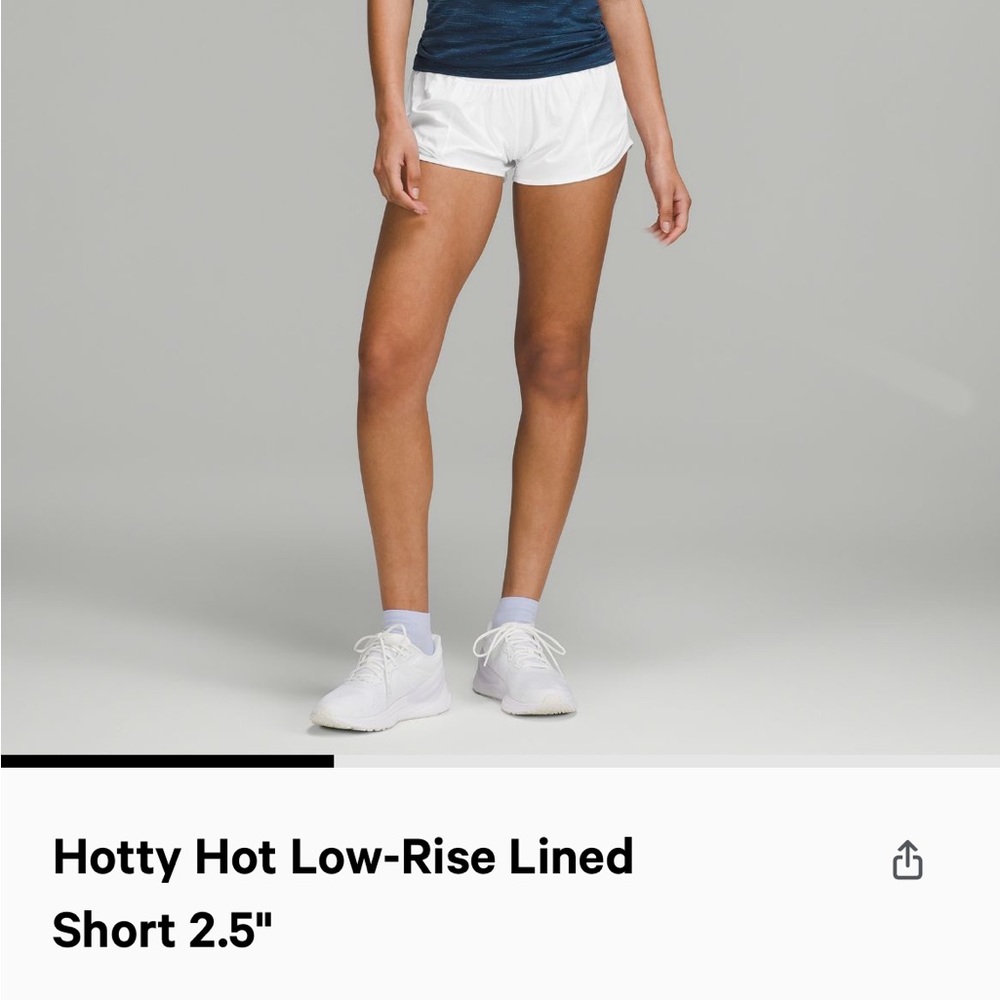 White Lululemon shorts